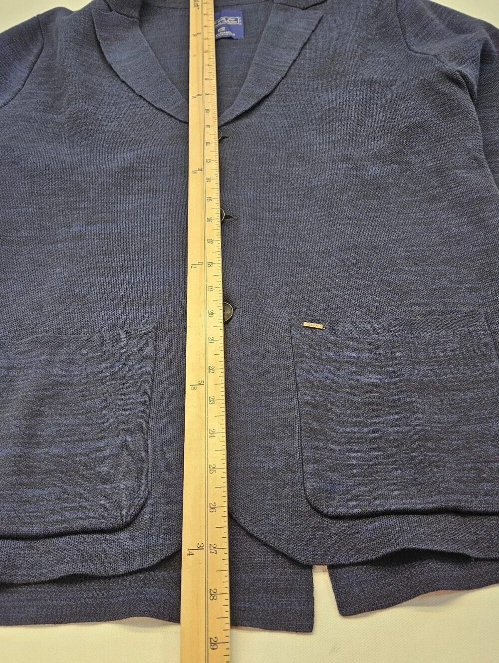 Scotch & Soda Mens Sweater Summer Shawl Collar, Cardigan Sweater Size M - Navy
